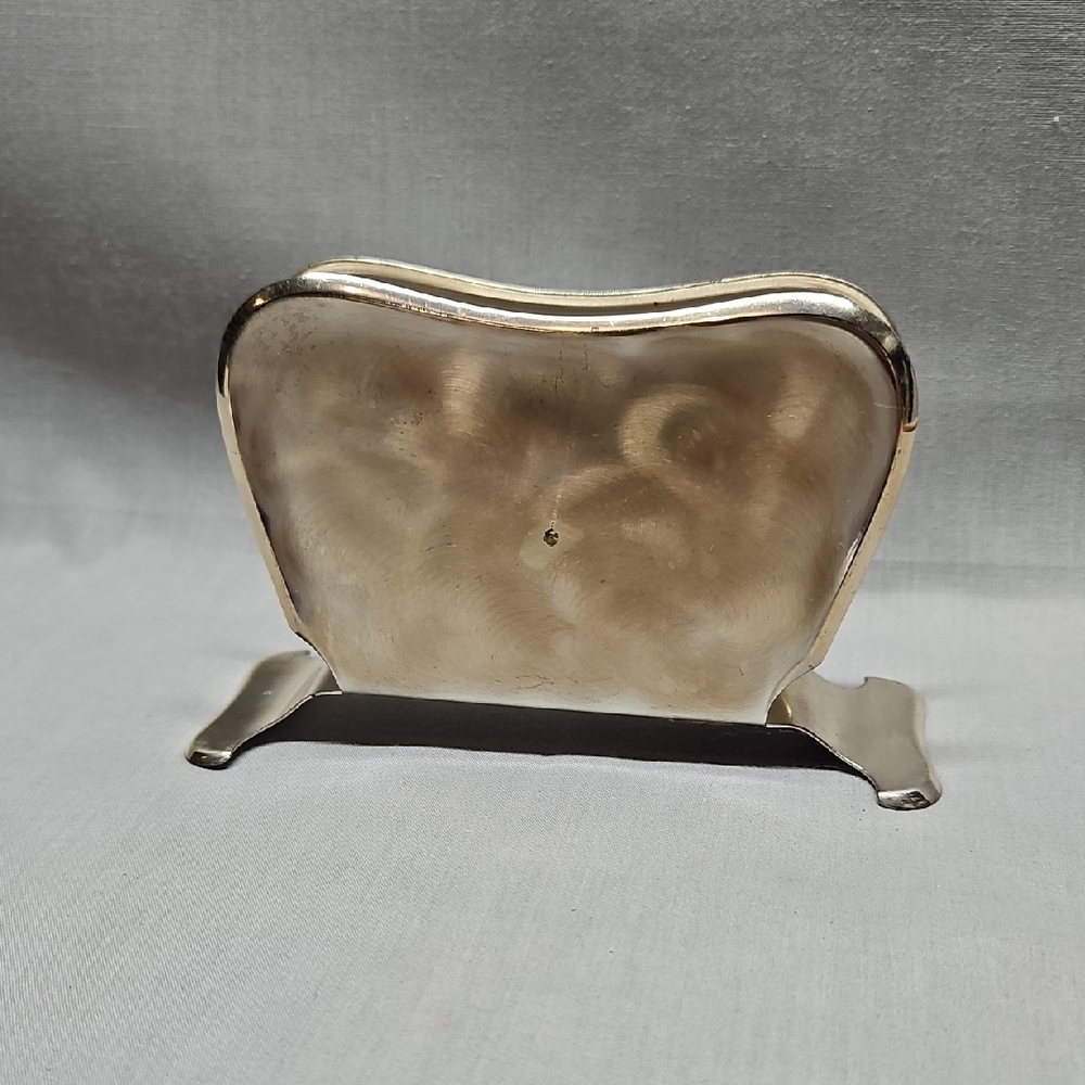Vintage Caravelle Silverplated Letter Napkin Card Holder